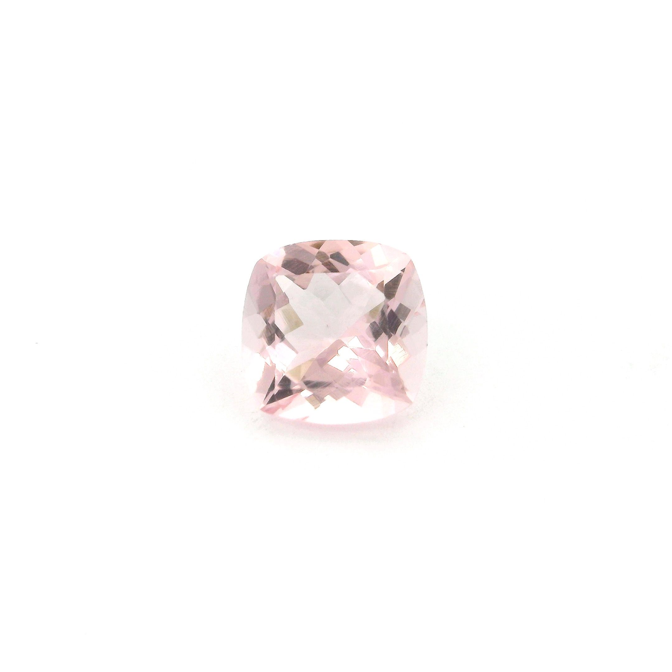 Morganit 1,92 ct, różowy, szlif cushion