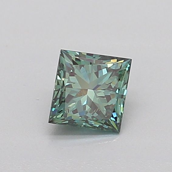 0.41 CT Fancy Vivid Greenish Green PRINCESS