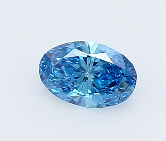 0.26 CT Fancy Vivid Blue OVAL