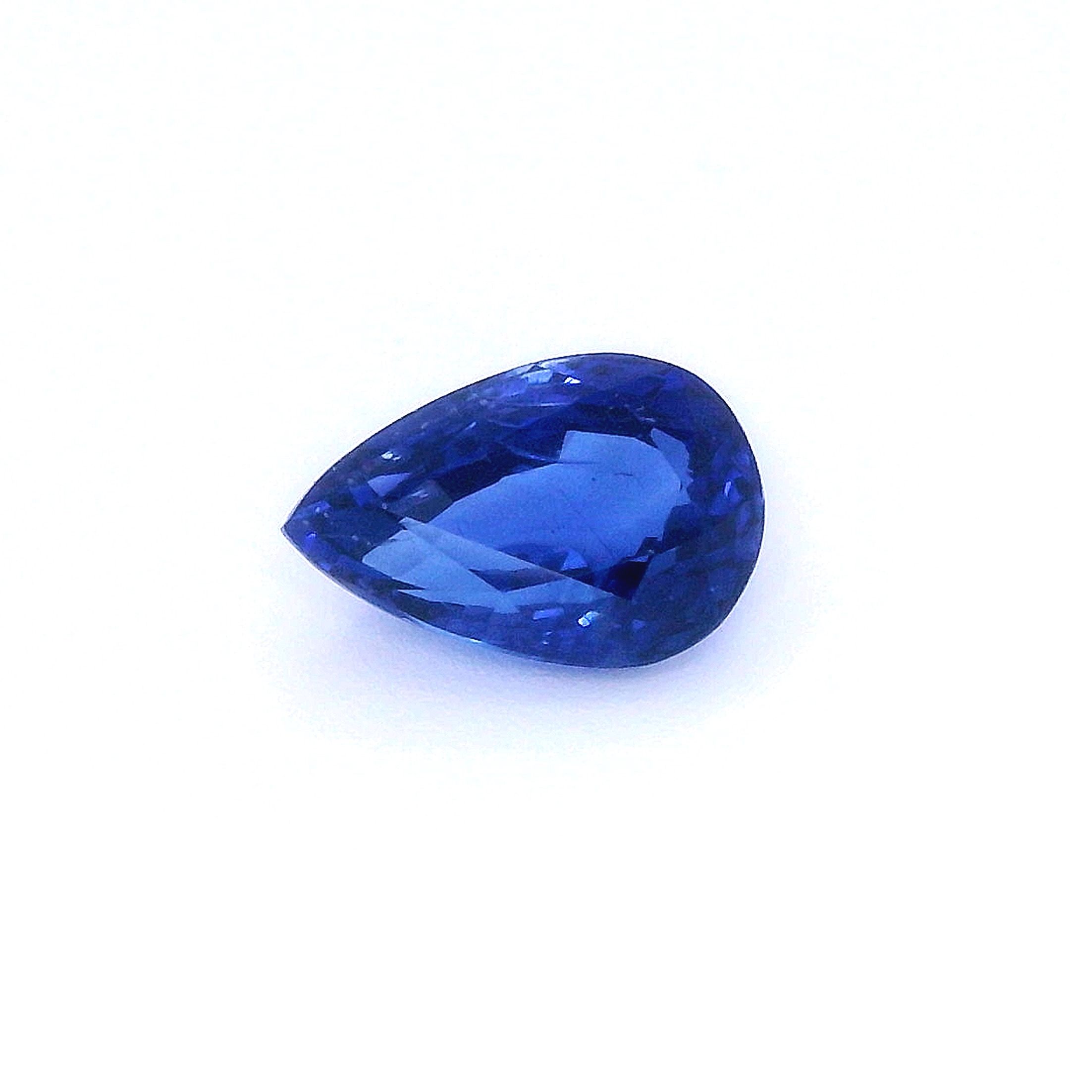 Szafir 1,01 ct, niebieski, szlif gruszka