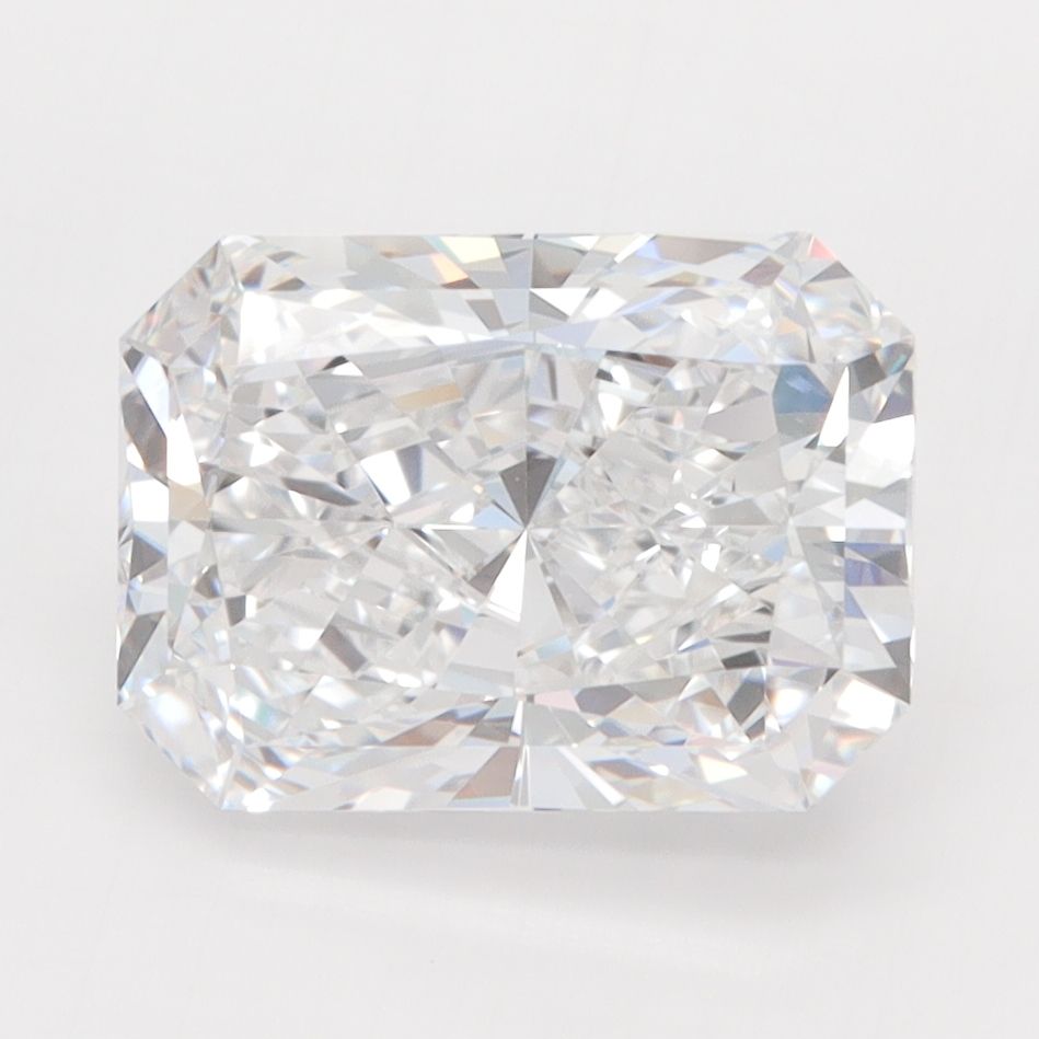 3.06-carat radiant diamond with D color, null cut, and VVS1 clarity.