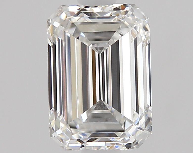 1.01-carat emerald diamond with F color, null cut, and IF clarity.