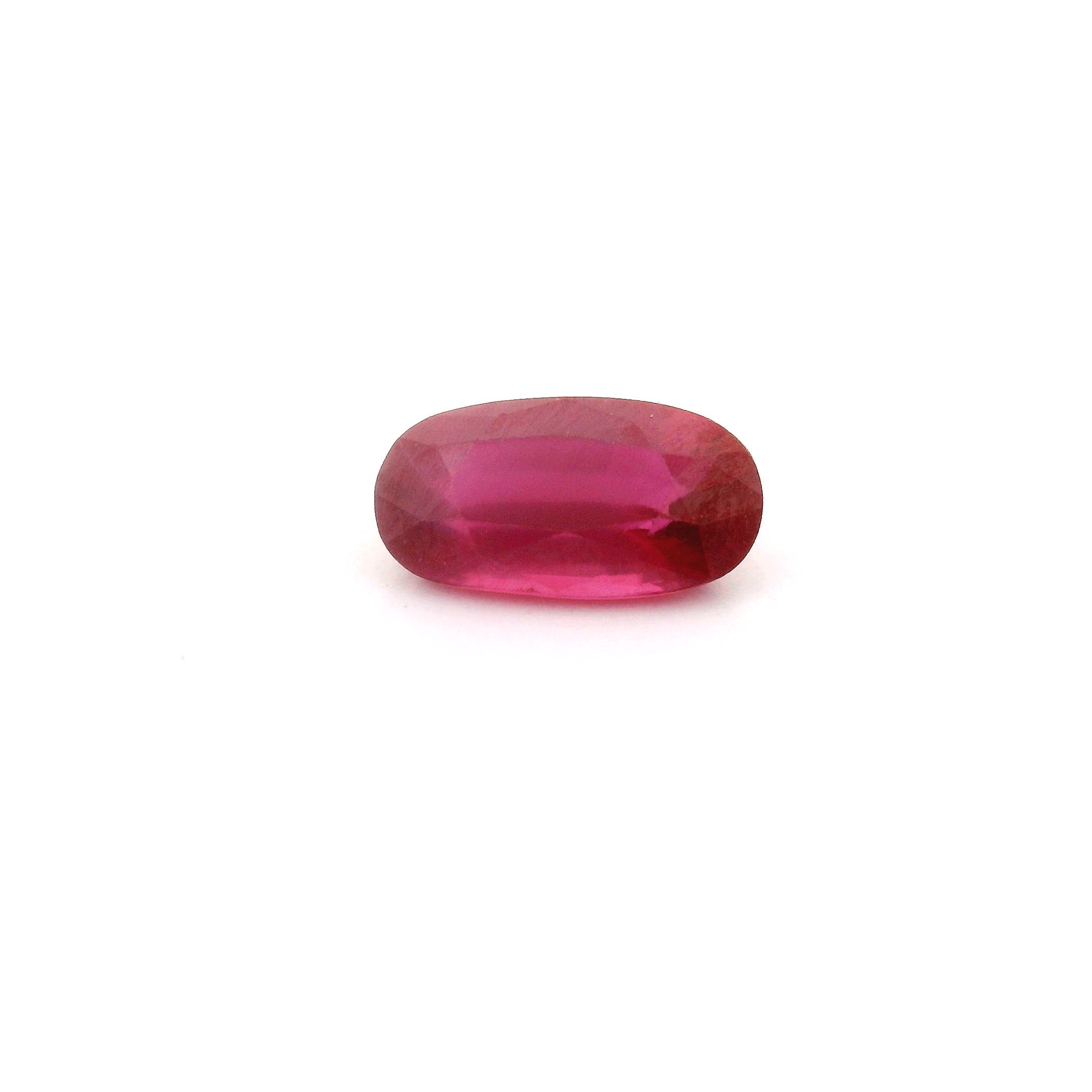 RUBY FACETED 0.85ct RED Intense SI MOZAMBIQUE NONE