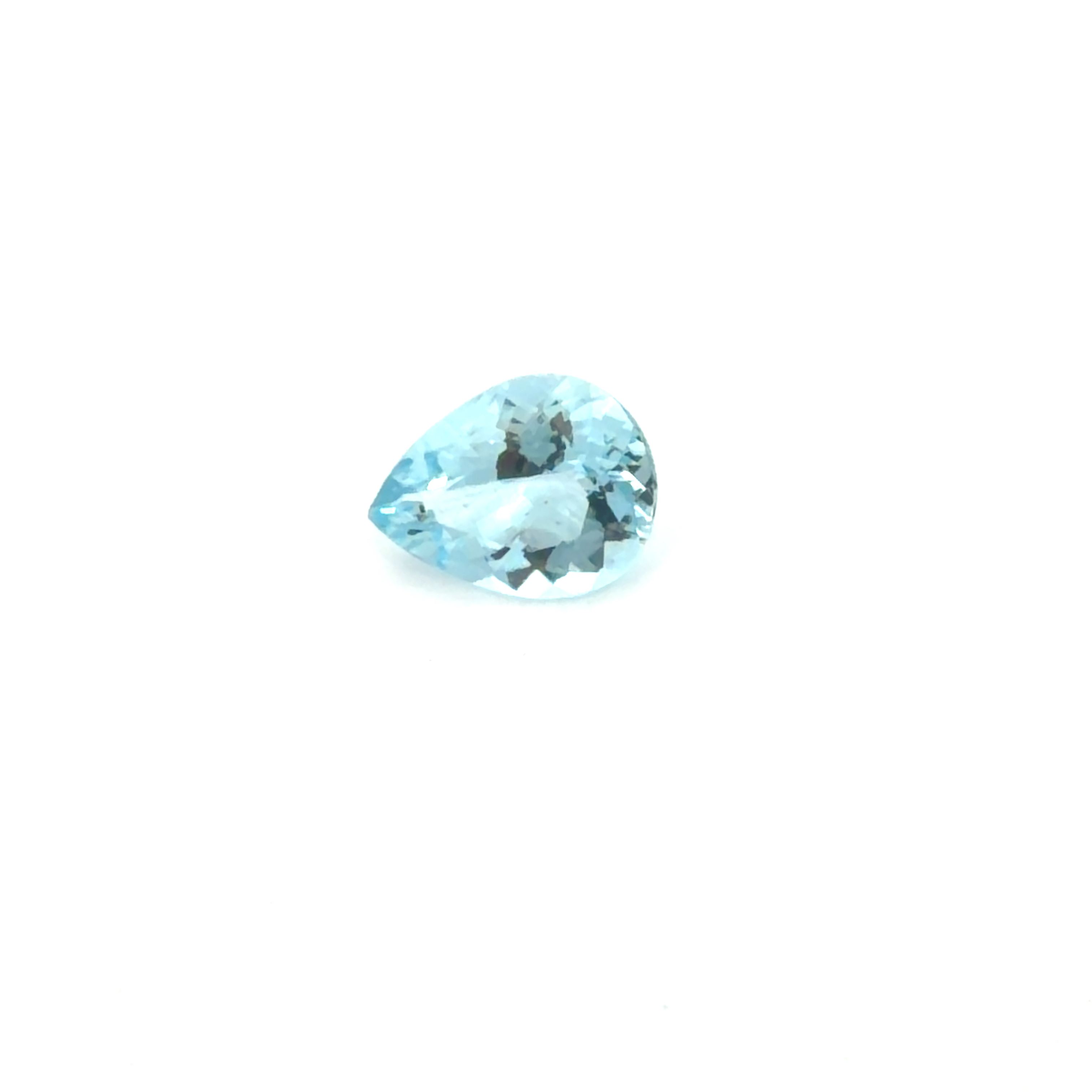 1.32 ct Pear aquamarine