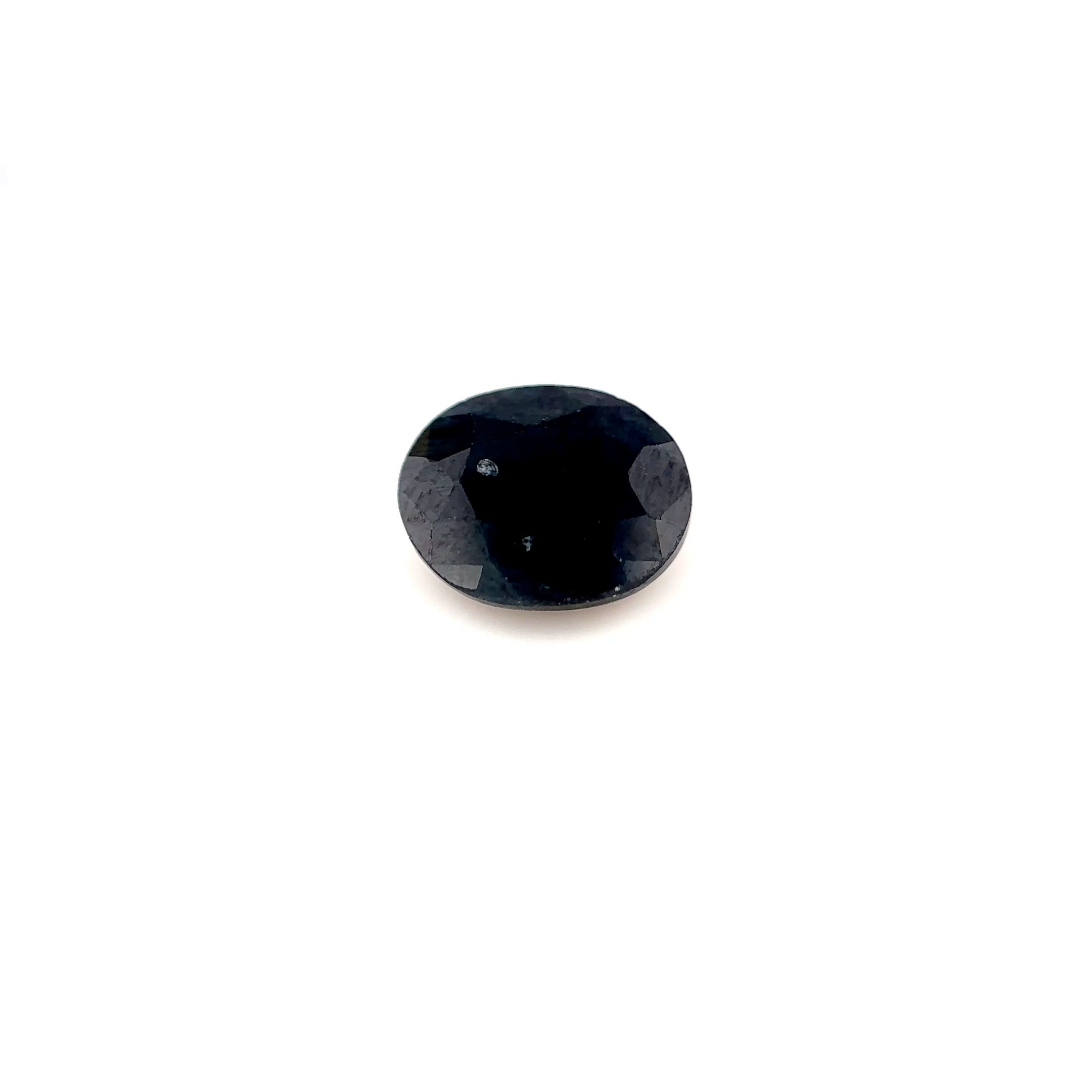 Szafir 2,79 ct, niebieski, szlif owalny