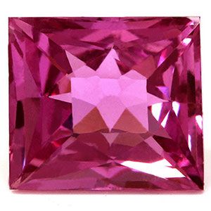 Szafir 1,45 ct, różowy, szlif kwadratowy