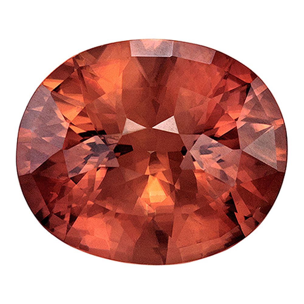 ZIRCON FACETED 24.55ct BROWN EC TANZANIA HEATED