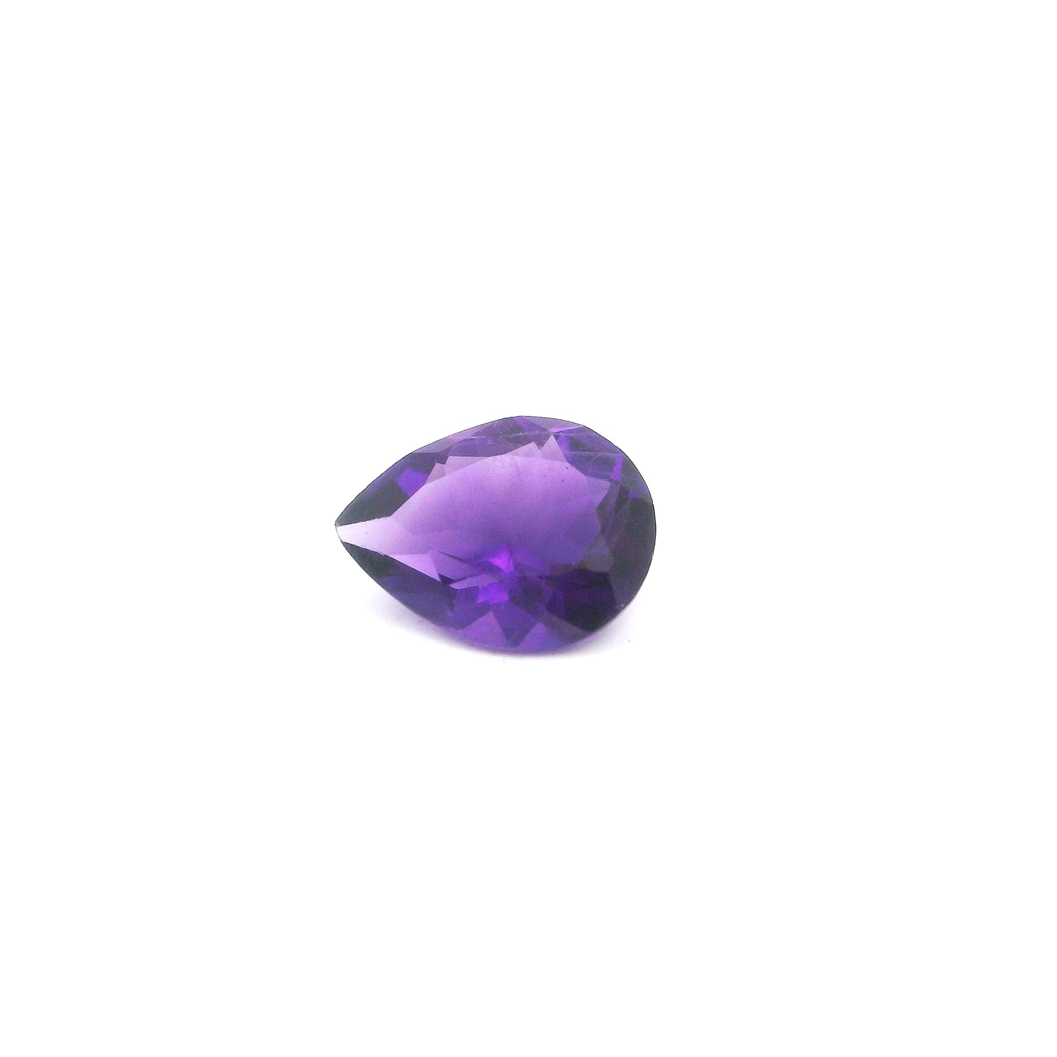Ametyst 1,38 ct, purpurowy, szlif gruszka