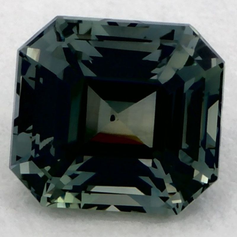 Szafir 1,05 ct, zielony, szlif ośmiokątny