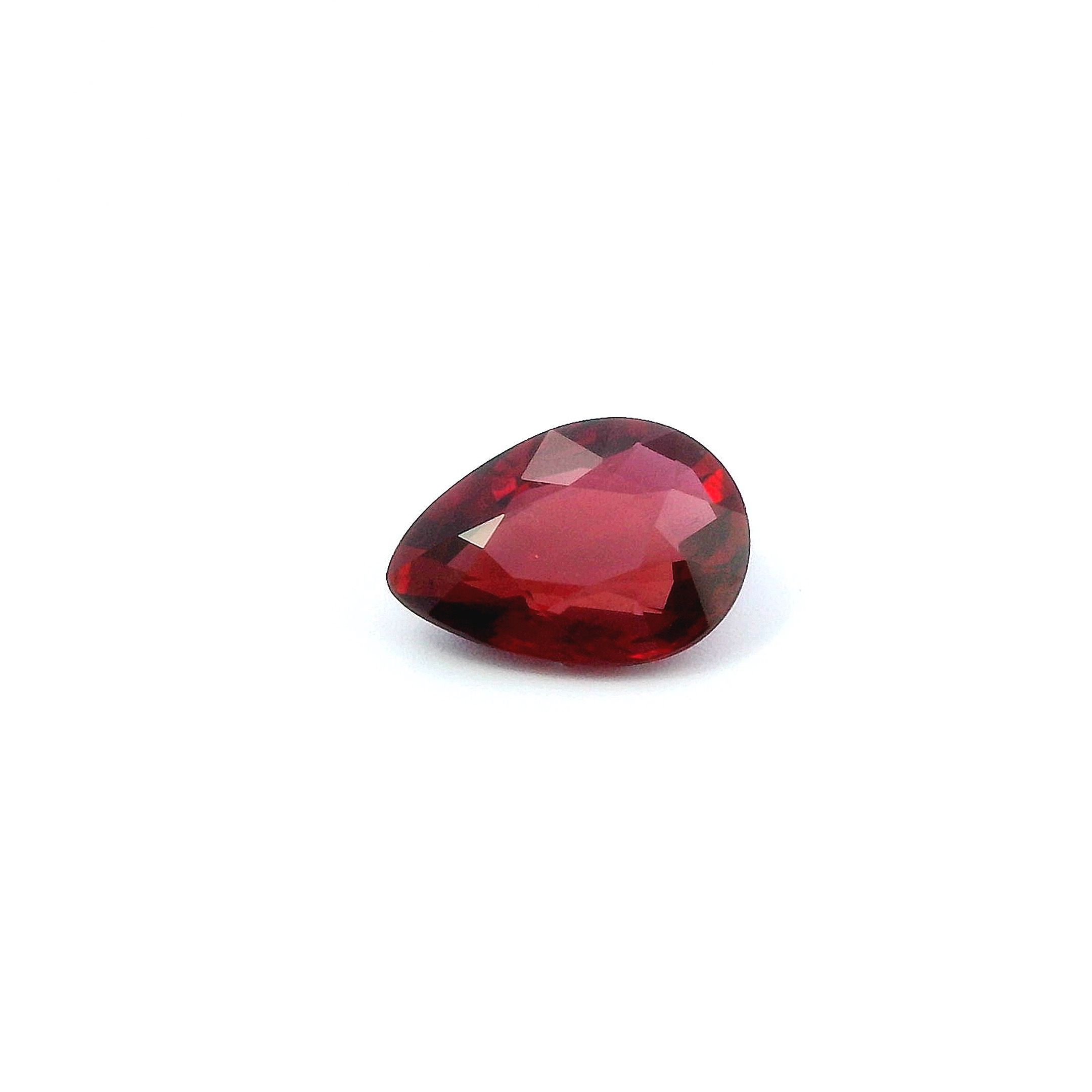 1.1 ct Pear ruby