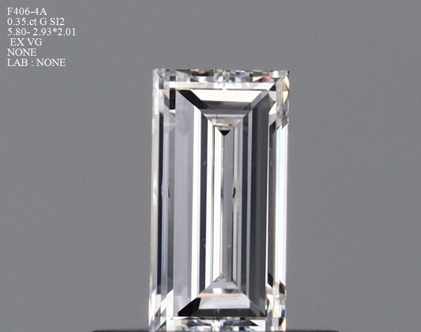 Prírodný diamant bageta,...