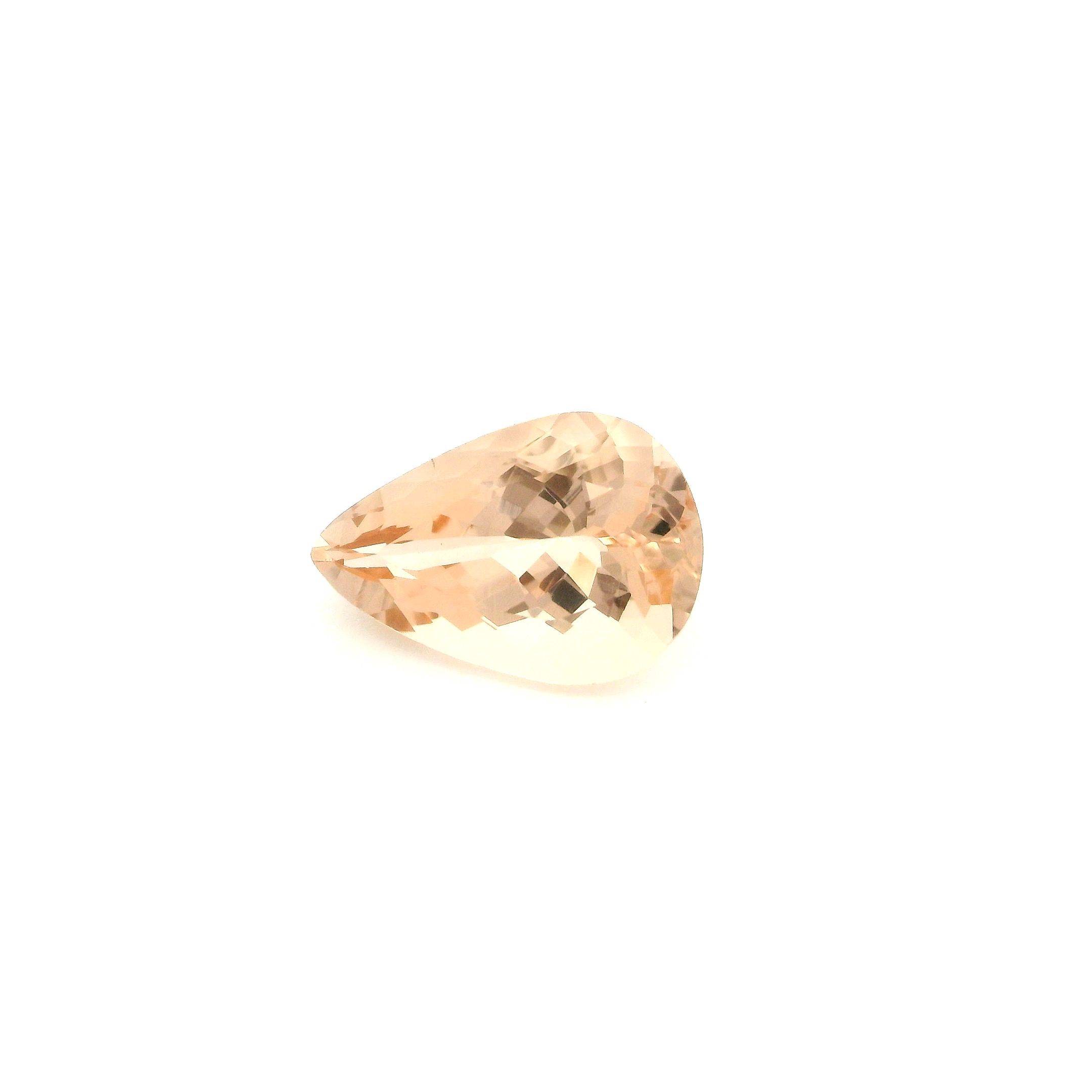 Morganit 2,82 ct, różowy, szlif gruszka