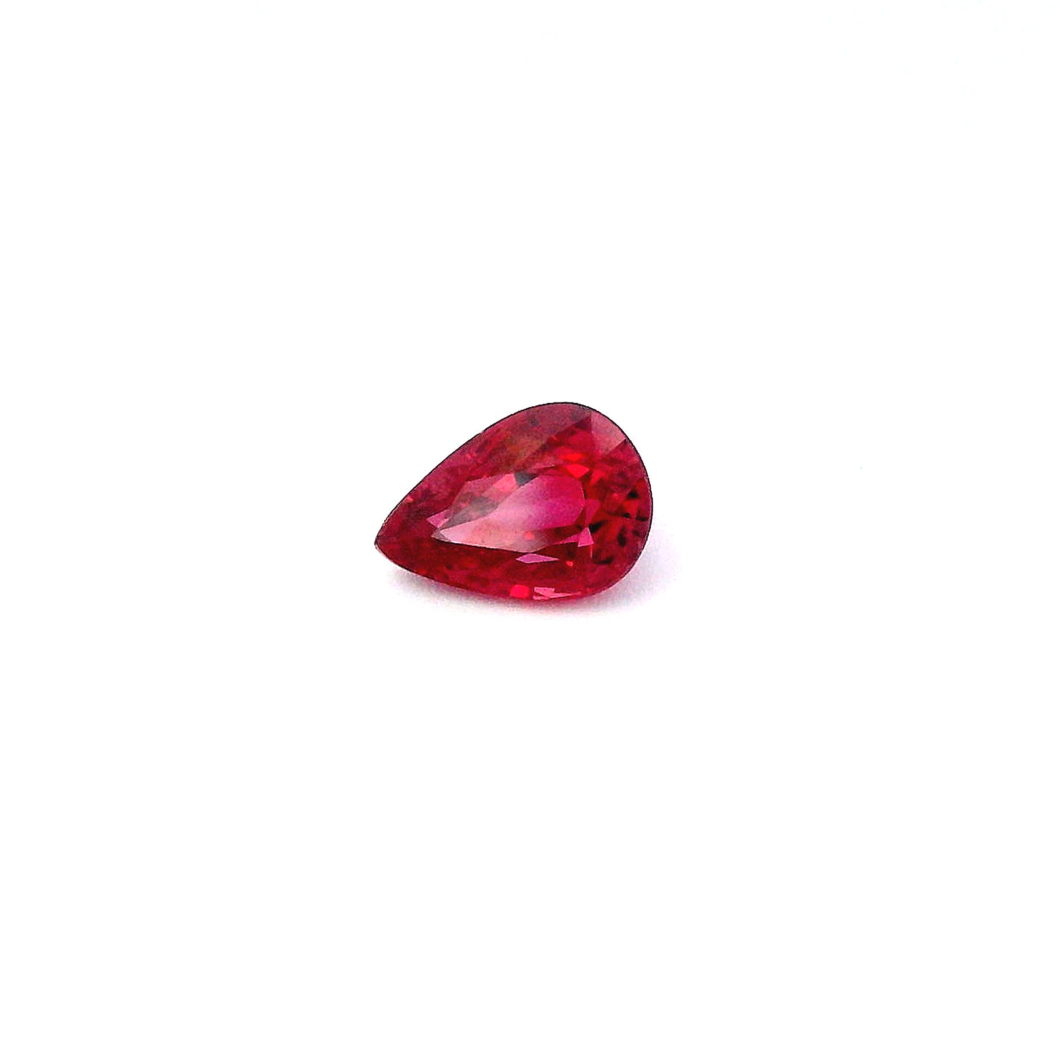 0.54 ct Pear ruby