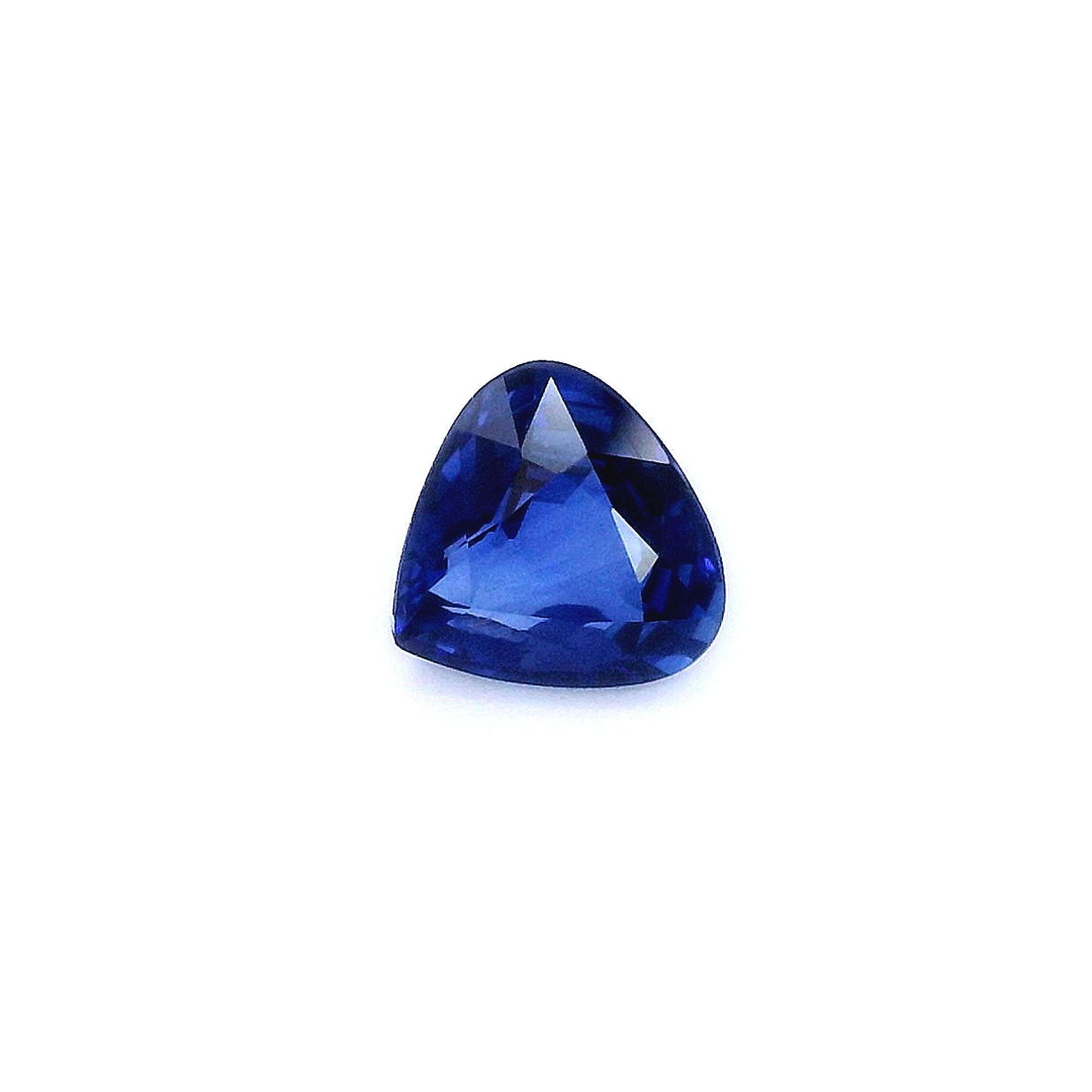 Szafir 1,19 ct, niebieski, szlif gruszka