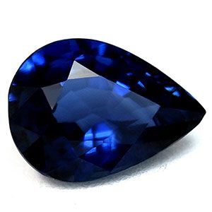 Szafir 1,39 ct, niebieski, szlif gruszka