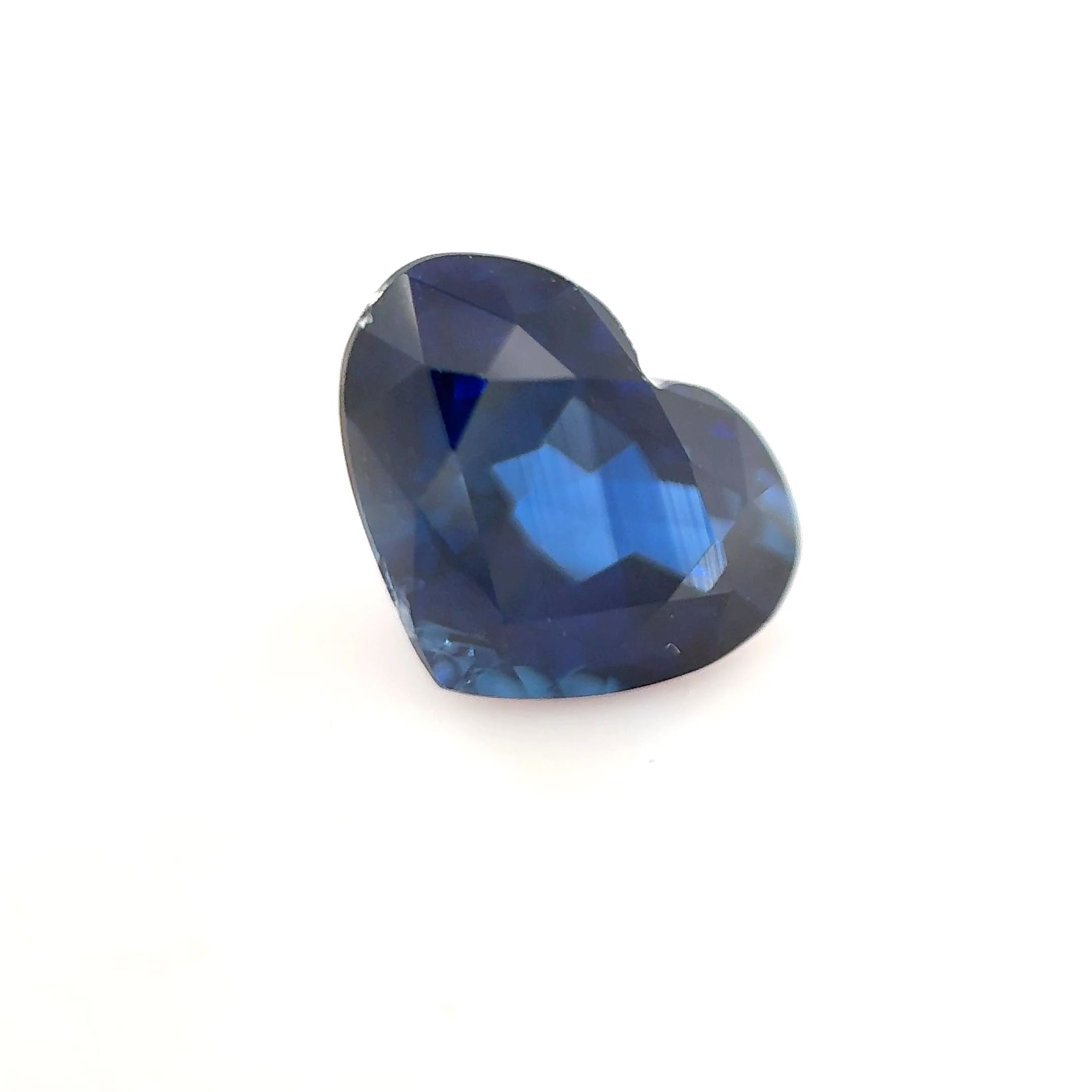 Szafir 1,99 ct, niebieski, szlif serce