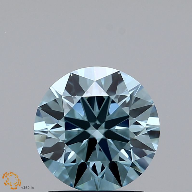 1.28 CT Fancy Greenish Blue ROUND
