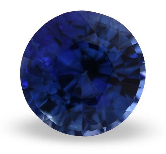 Szafir 1,04 ct, niebieski, szlif okrągły