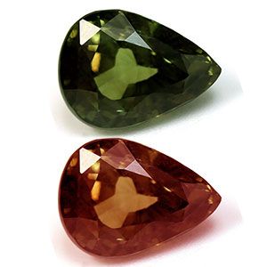 Aleksandryt 3,39 ct, zielony, szlif gruszka