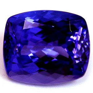 Tanzanit 4,13 ct, niebieski, szlif cushion