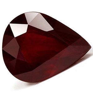 Rubin 6,84 ct, czerwony, szlif gruszka