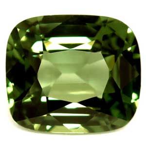 Szafir 1,51 ct, zielony, szlif cushion