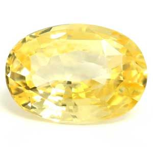 Szafir 1,85 ct, żółty, szlif owalny