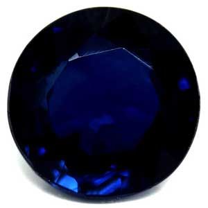 Szafir 1,40 ct, niebieski, szlif okrągły