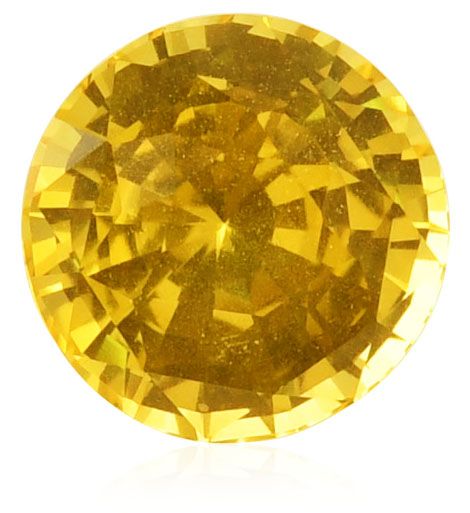 Szafir 4,19 ct, żółty, szlif okrągły
