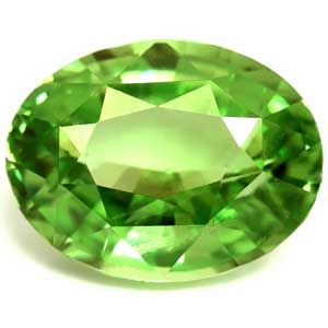 Granat 1,56 ct, zielony, szlif owalny