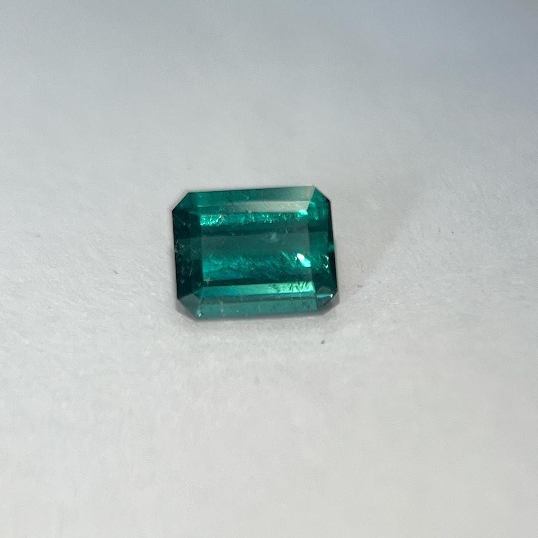 Turmalin 1,47 ct, niebieski, szlif szmaragdowy