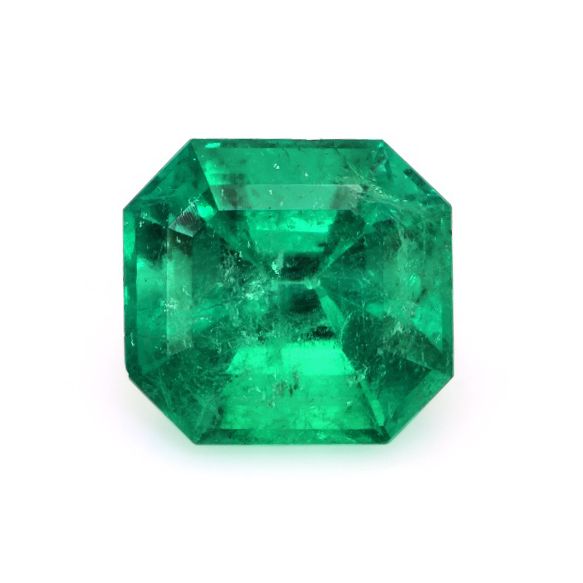 Szmaragd 4,44 ct, zielony, szlif szmaragdowy