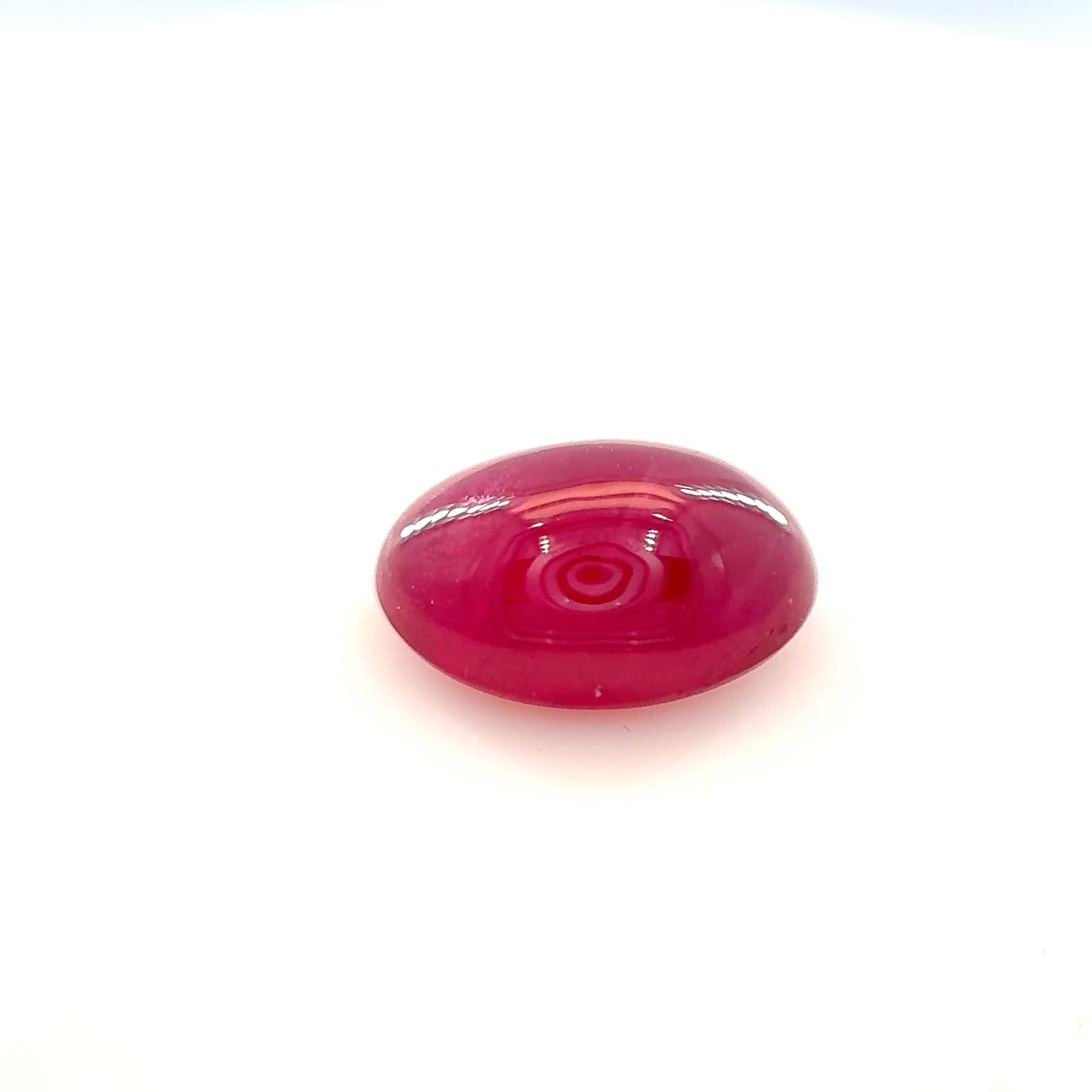 Rubin 1,87 ct, czerwony, kaboszon