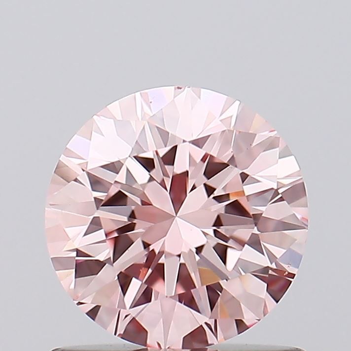 ROUND 0.81ct Fancy Intense Pink VS1 EX EX VG FNT