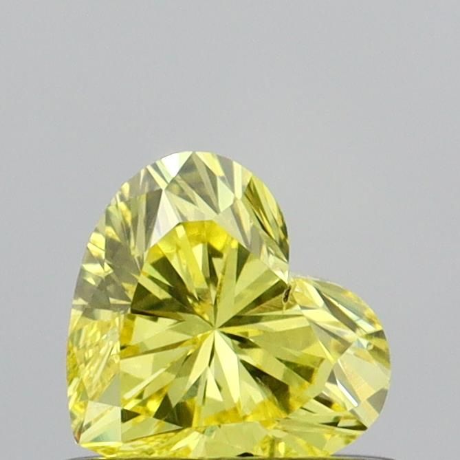 0.47 CT Fancy Vivid Yellow HEART