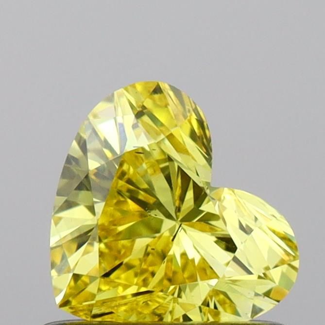0.56 CT Fancy Vivid Yellow HEART