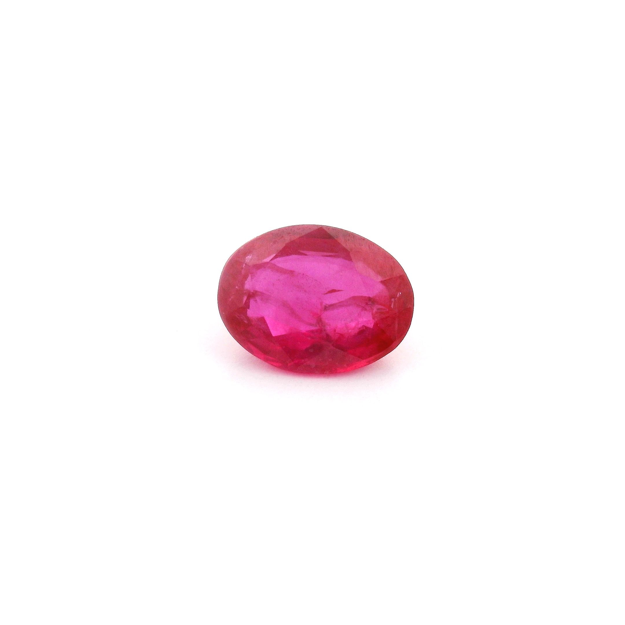 RUBY FACETED 1.25ct RED Medium intense MI MOZAMBIQUE HEATED