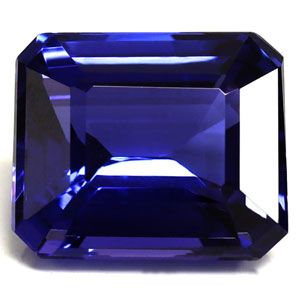 Tanzanit 8,27 ct, niebieski, szlif szmaragdowy