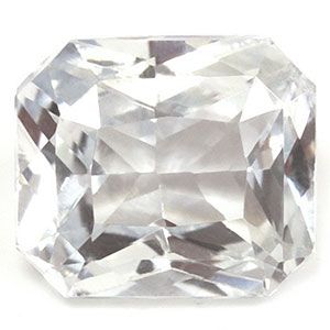 SAPPHIRE FACETED 2.04ct WHITE Snow White EC SRILANKA HEATED