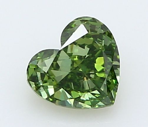 0.27 CT Fancy Vivid Green HEART