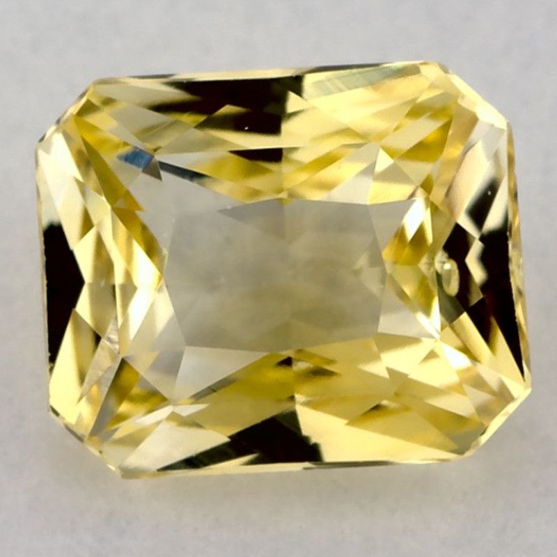 Szafir 1,52 ct, żółty, szlif ośmiokątny