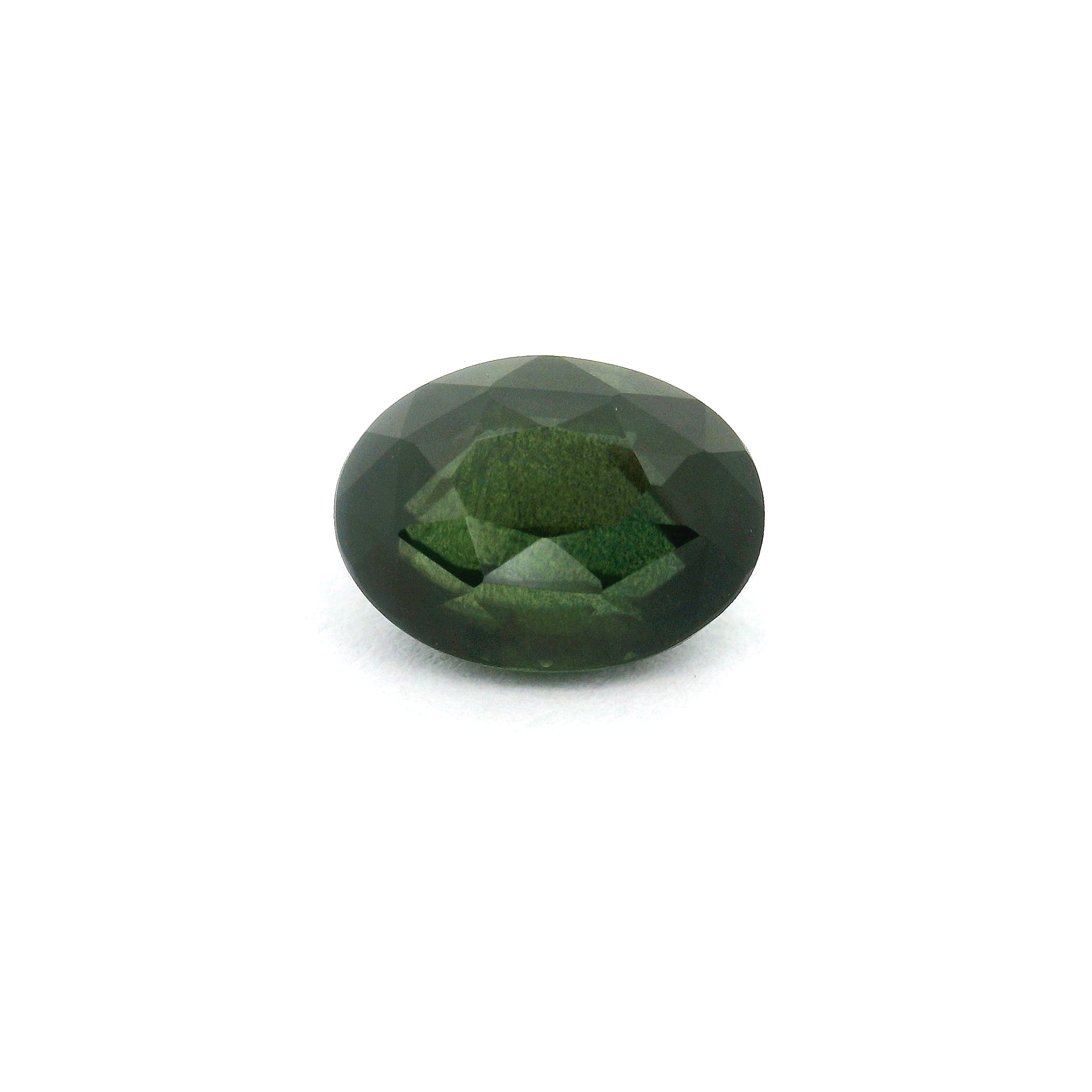 Szafir 2,29 ct, zielony, szlif owalny