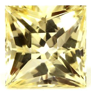 Szafir 1,44 ct, żółty, szlif kwadratowy