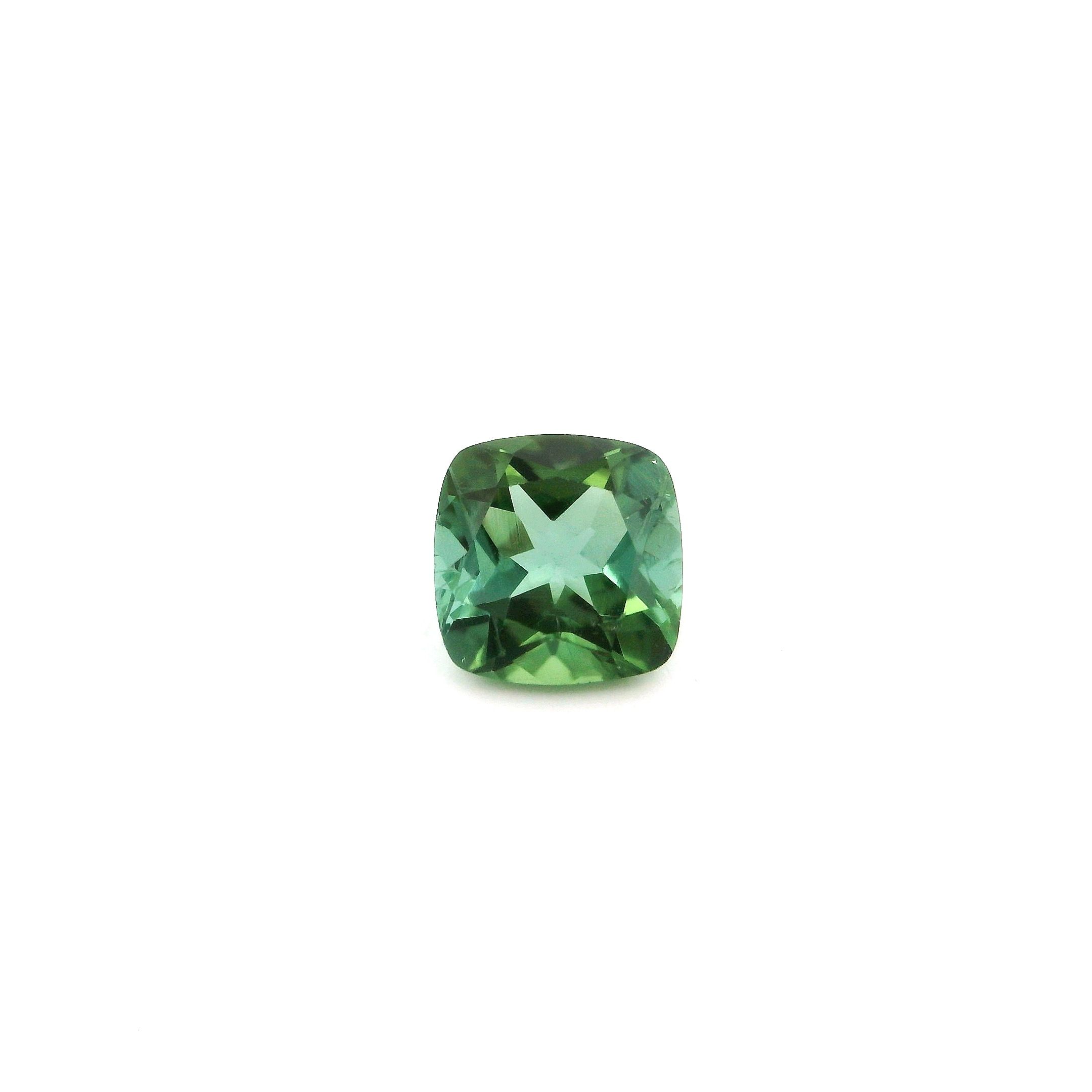 Turmalin 1,34 ct, zielony, szlif cushion