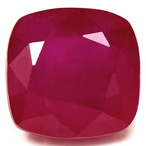 Rubin 3,47 ct, czerwony, szlif cushion