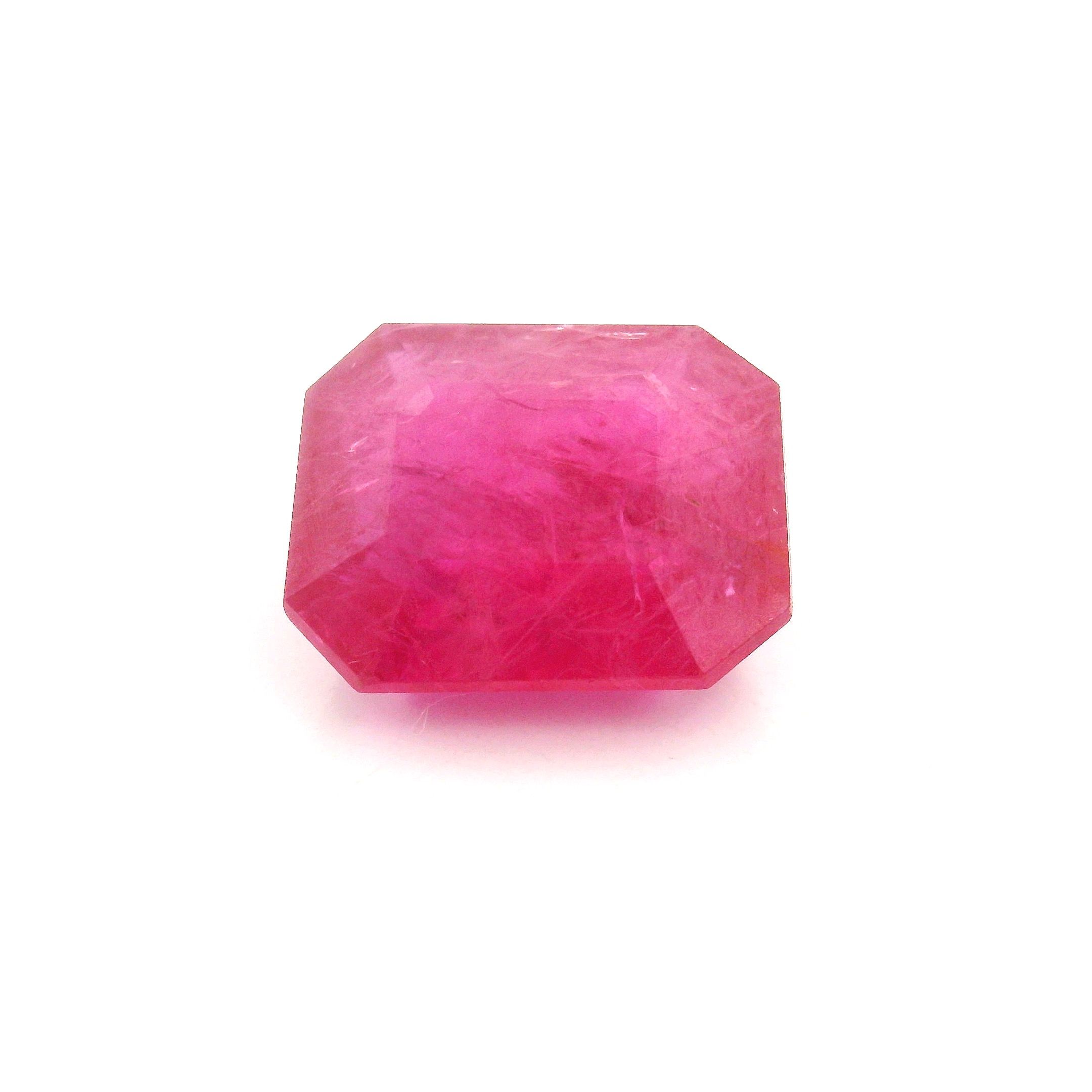 Rubin 6,93 ct, czerwony, szlif ośmiokątny