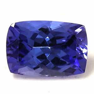 Tanzanit 1,57 ct, niebieski, szlif cushion
