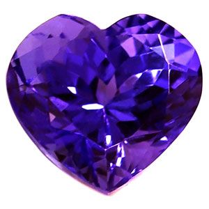 Tanzanit 3,87 ct, niebieski, szlif serce