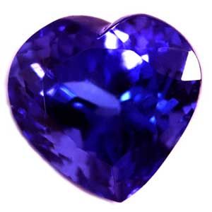 Tanzanit 2,67 ct, niebieski, szlif serce