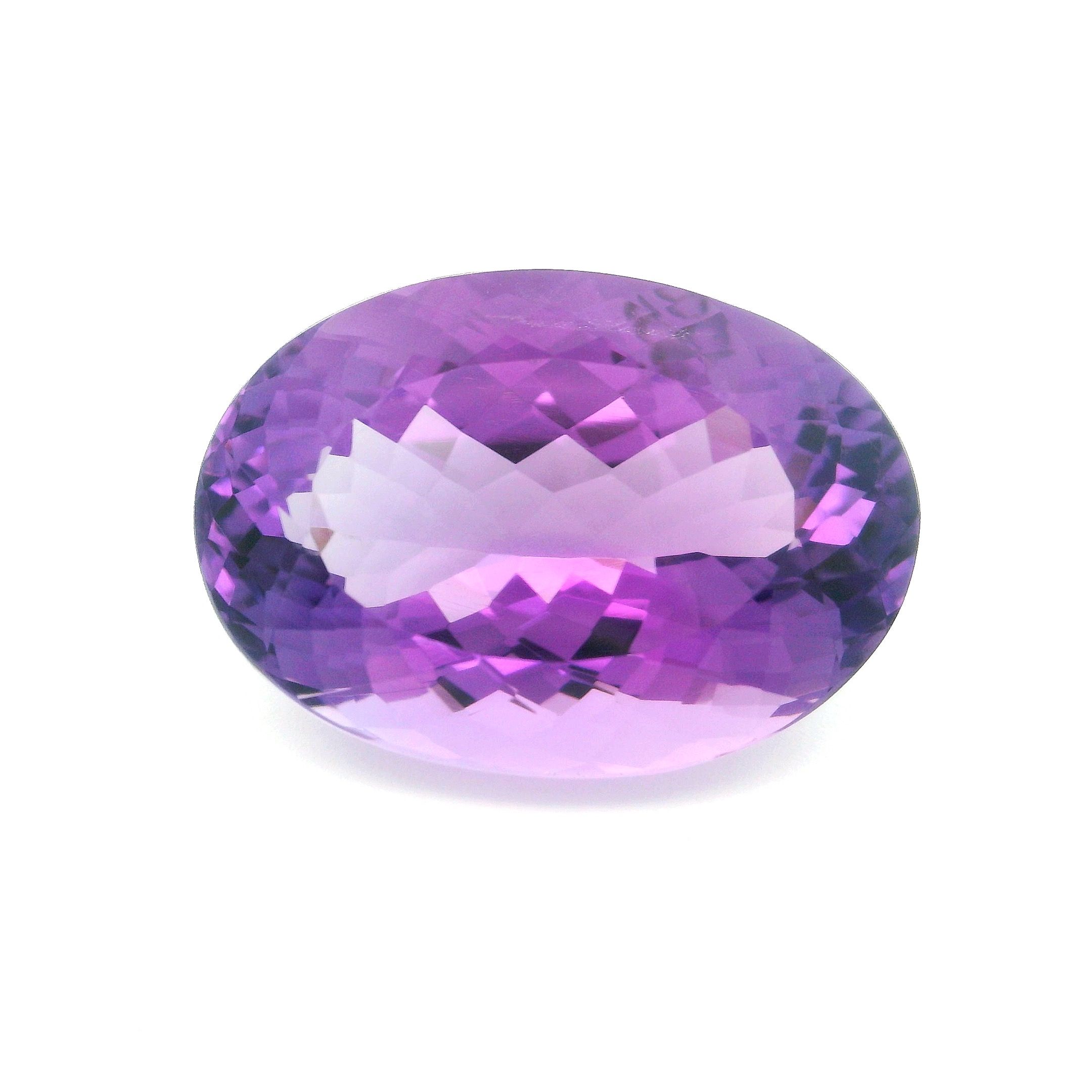 Ametyst 27,72 ct, purpurowy, szlif owalny